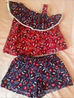 Red & navy matching set